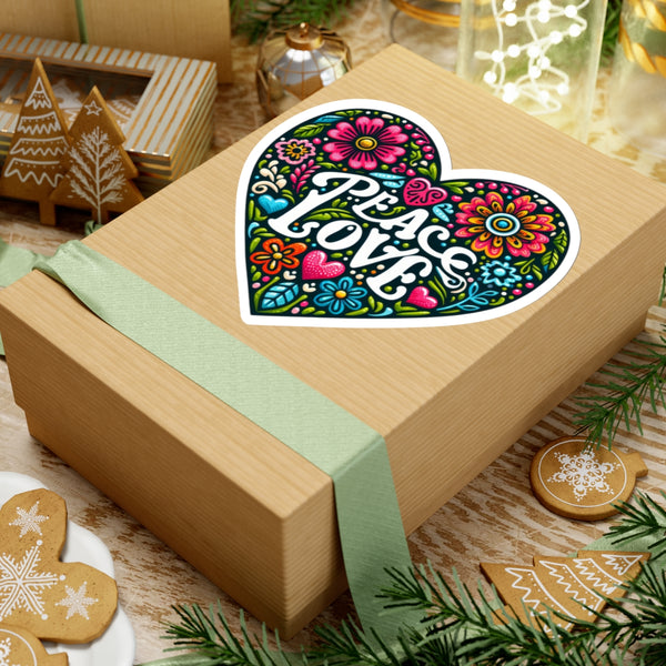 Peace & Love Kiss-Cut Stickers