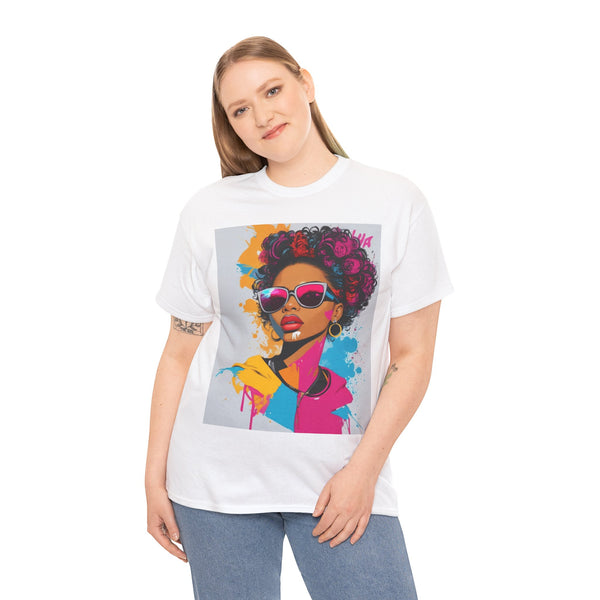 "Black Women" Woman Crewneck T-Shirt: Focus on the Good - Unisex Heavy Cotton Tee