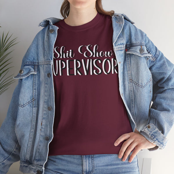 Sh*t Show Supervisor Plus Size Women Heavy Cotton Tee