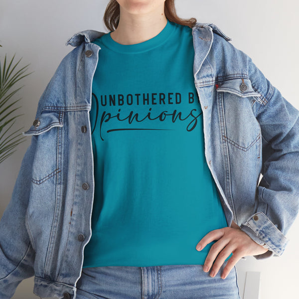 "Unbothered By Opinions" Plus Size Women Heavy Cotton Tee