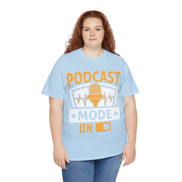Podcast Mode On Plus Size Woman Heavy Cotton Tee