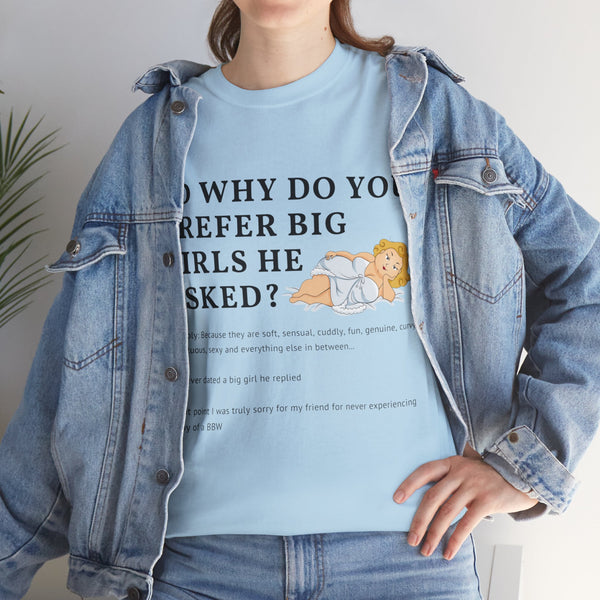 Why Big Girls Plus Size Women Heavy Cotton Tee