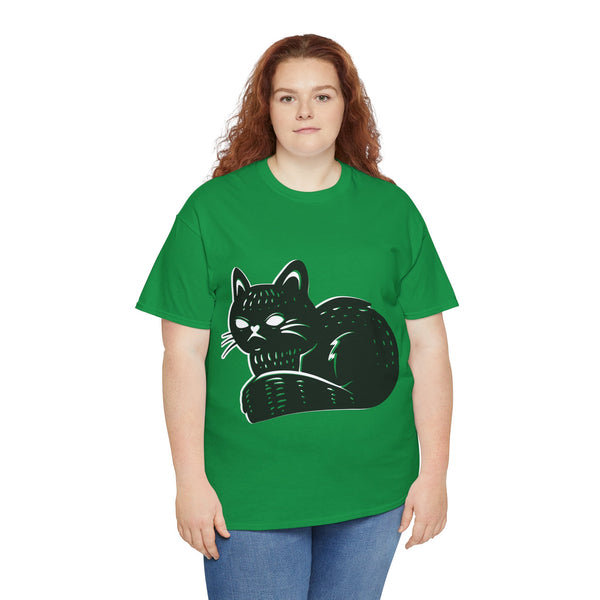 "Black Cat" Plus Size Women Heavy Cotton Tee T-Shirt