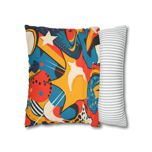 Cartoon Spun Polyester Square Pillowcase