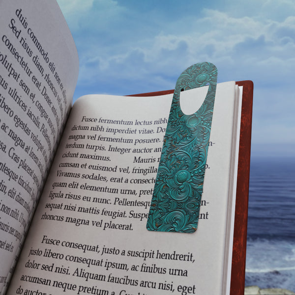 Teal Flower Bookmark