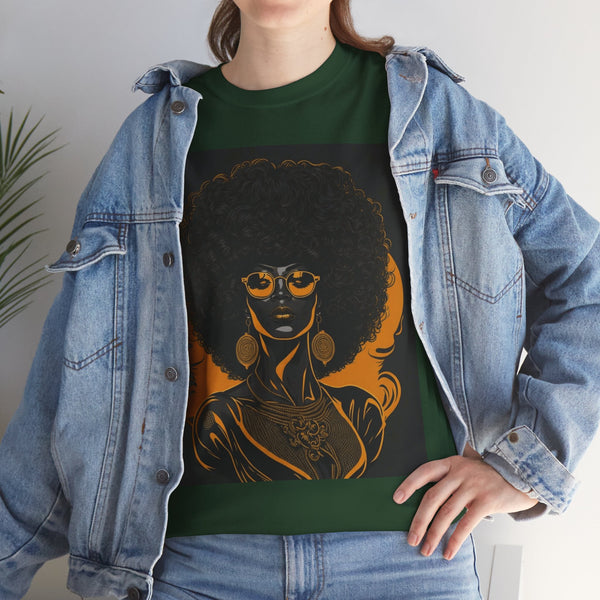 "Black Women" Woman Crewneck T-Shirt: Focus on the Good - Unisex Heavy Cotton Tee