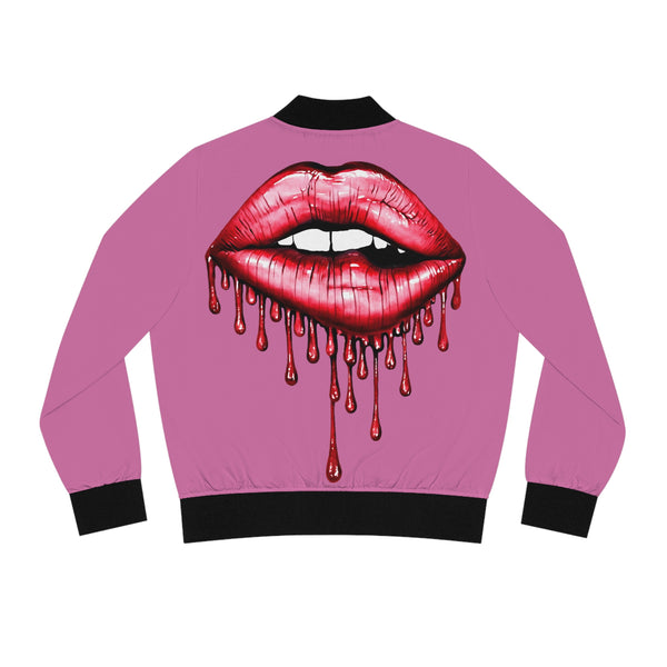 Pink Lips Women's Bomber Jacket