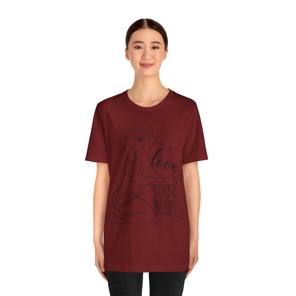 Body Positive Plus Size Woman Jersey Short Sleeve Tee T-Shirt