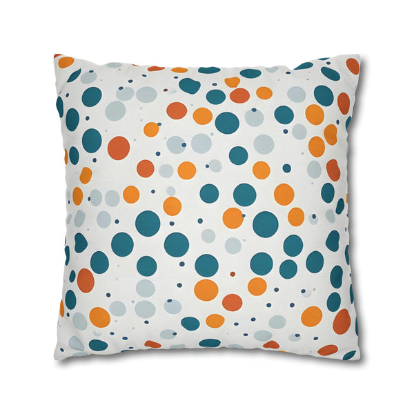 Spring Polka Dots Spun Polyester Square Pillowcase