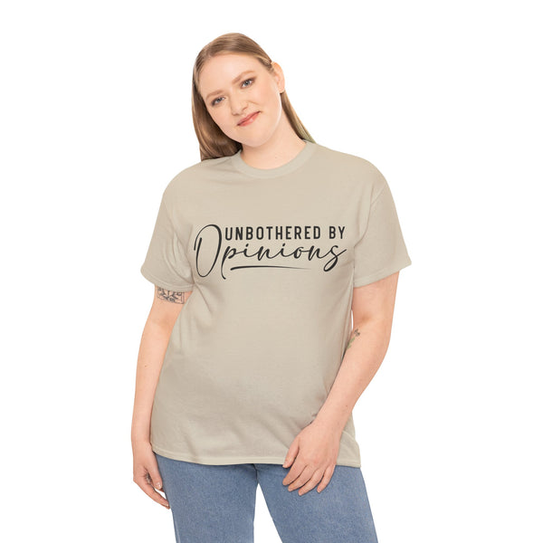 "Unbothered By Opinions" Plus Size Women Heavy Cotton Tee