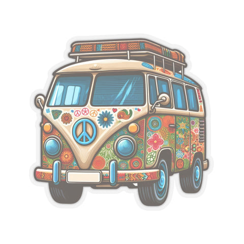 Hippie Van Kiss-Cut Stickers