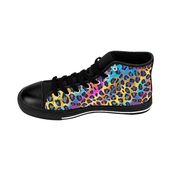 Holographic Cheetah Women's Classic Sneakers