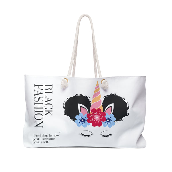 Black Fashion Weekender Tote Bag: Your Stylish Travel Companion