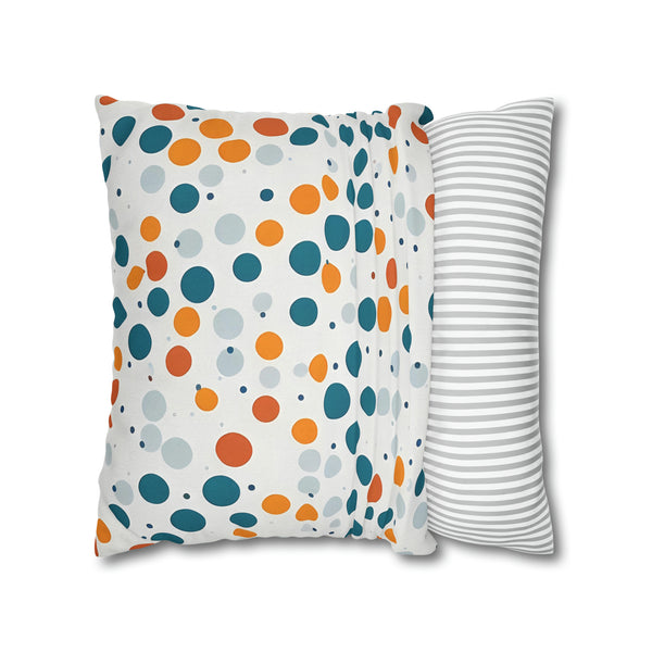 Spring Polka Dots Spun Polyester Square Pillowcase