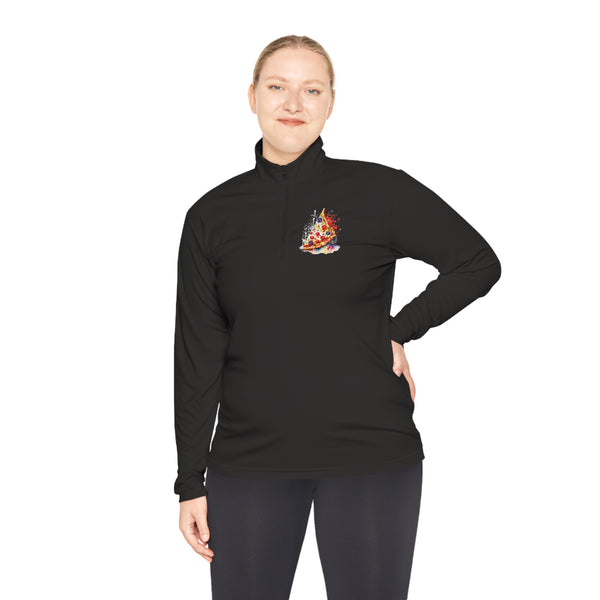 Pizza Woman Quarter-Zip Active Pullover
