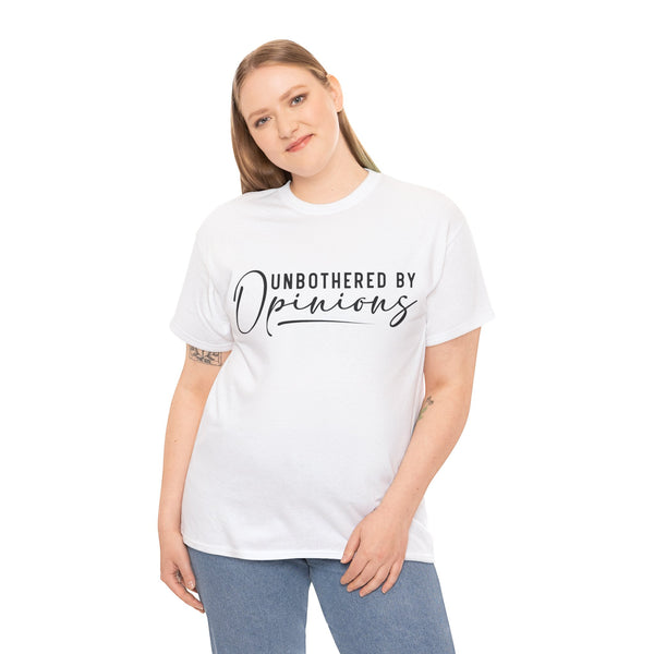 "Unbothered By Opinions" Plus Size Women Heavy Cotton Tee