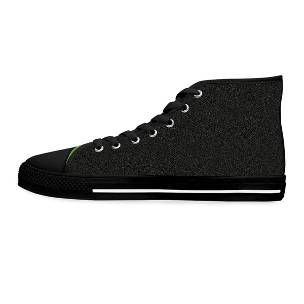 Oil Paint /Black Women's High Top Sneakers
