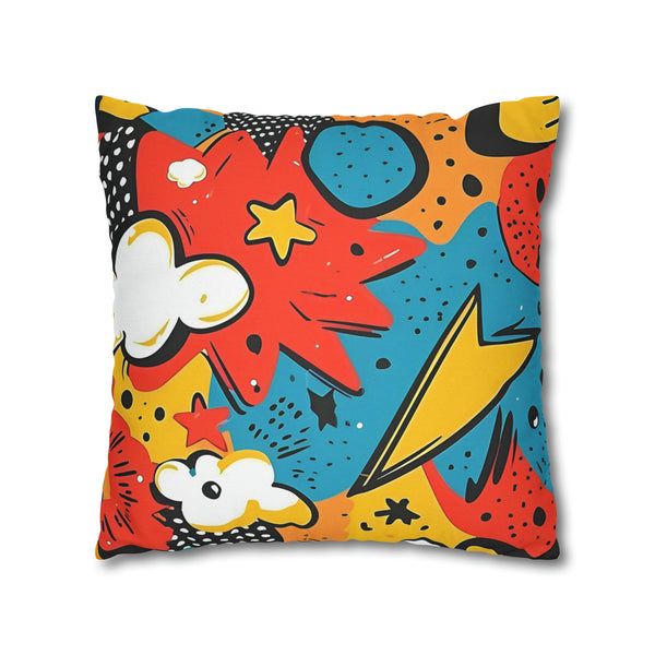 Cartoon Spun Polyester Square Pillowcase