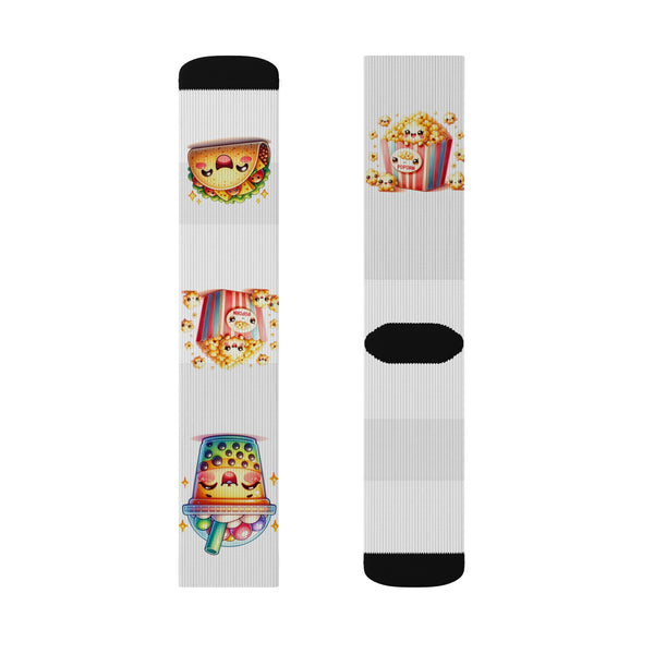 Kawaii Comfort Food Sublimation Woman Socks