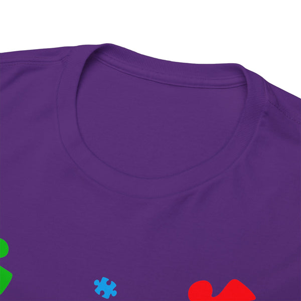 Autism Awareness "Be Kind" Plus Size Women Heavy Cotton Tee