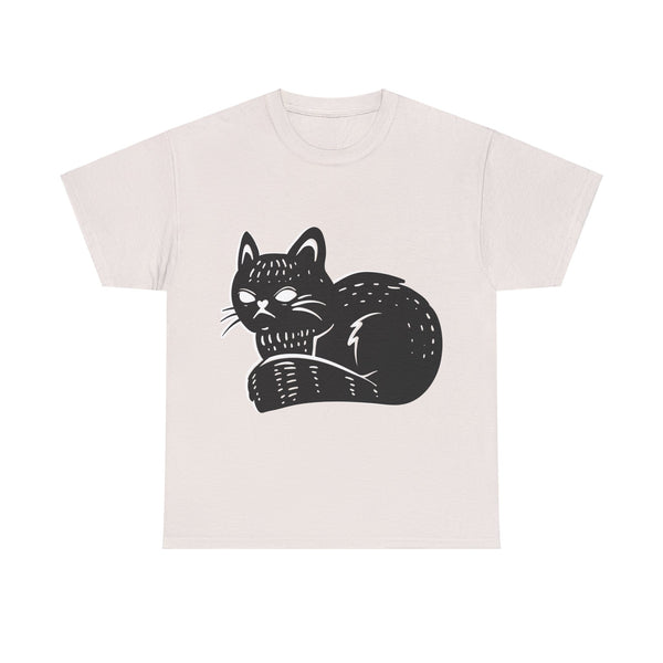 "Black Cat" Plus Size Women Heavy Cotton Tee T-Shirt