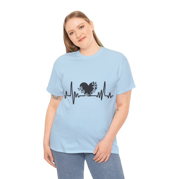 Love is Life Line Plus Size Women Heavy Cotton Tee