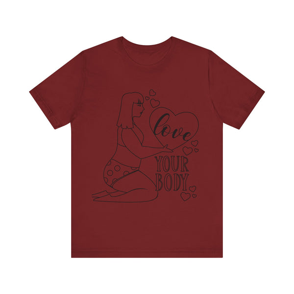 Body Positive Plus Size Woman Jersey Short Sleeve Tee T-Shirt