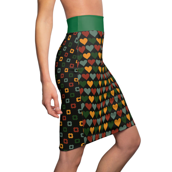 Hearts Women's Pencil Skirt