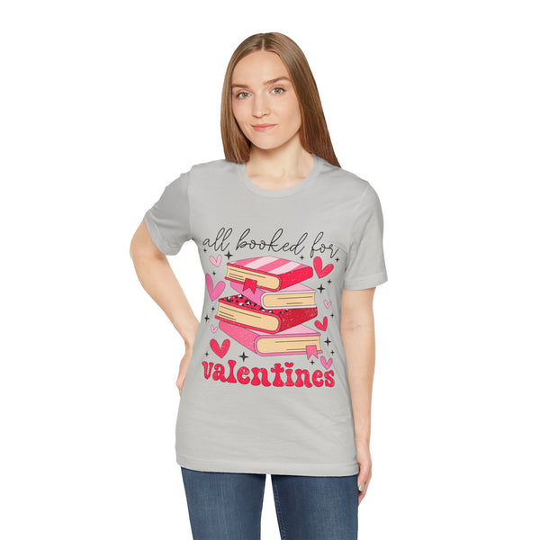 "All books for Valentines"- Woman's Jersey Short Sleeve Tee