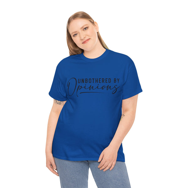 "Unbothered By Opinions" Plus Size Women Heavy Cotton Tee