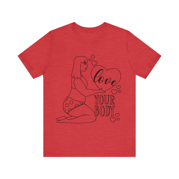 Body Positive Plus Size Woman Jersey Short Sleeve Tee T-Shirt