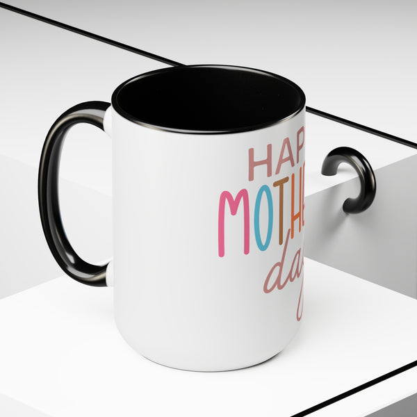 Happy Mother's Day Two-Tone Coffee Mugs Cup, 15oz