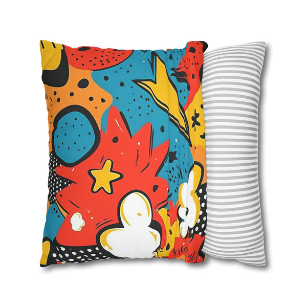 Cartoon Spun Polyester Square Pillowcase