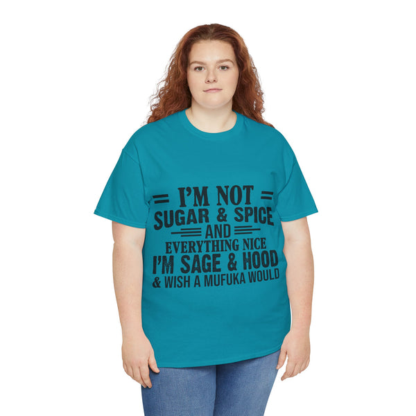 "I'm Not Sugar & Spice" Plus Size Women Heavy Cotton Tee T-shirt
