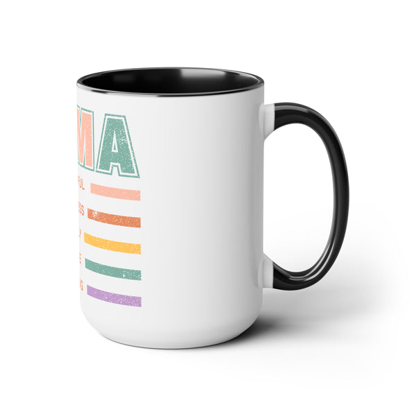 Mama Beautiful Mother's Day Two-Tone Coffee Mugs Cup, 15oz