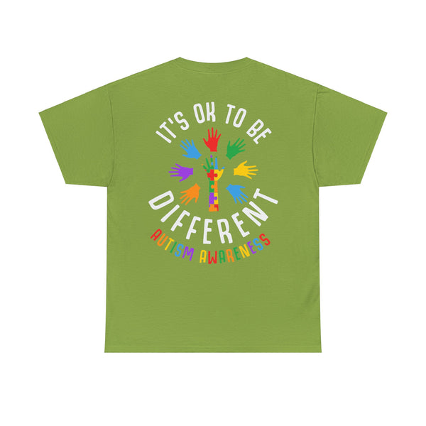 Autism Awareness "Be Kind" Plus Size Women Heavy Cotton Tee