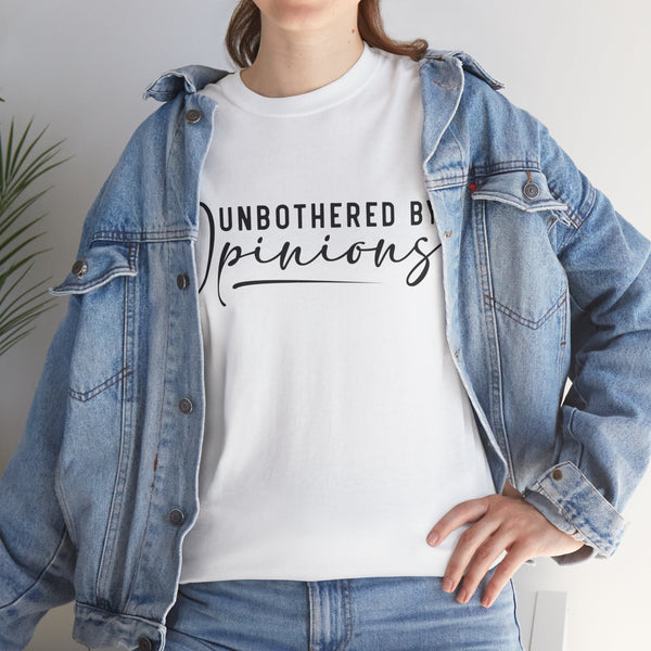 "Unbothered By Opinions" Plus Size Women Heavy Cotton Tee