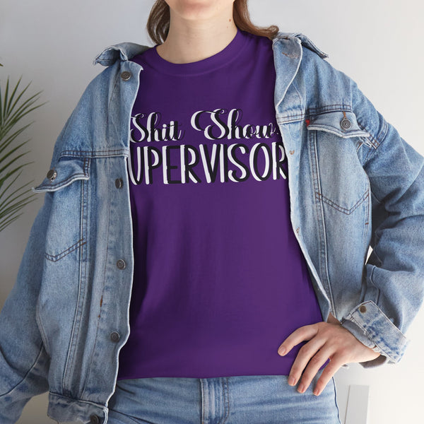 Sh*t Show Supervisor Plus Size Women Heavy Cotton Tee