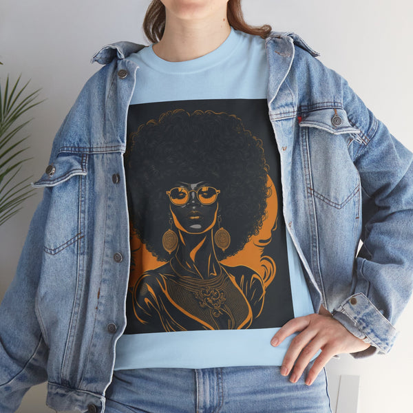 "Black Women" Woman Crewneck T-Shirt: Focus on the Good - Unisex Heavy Cotton Tee