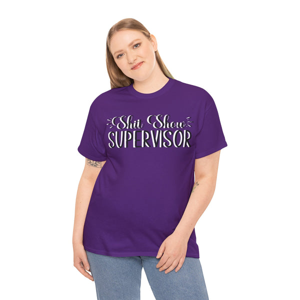 Sh*t Show Supervisor Plus Size Women Heavy Cotton Tee