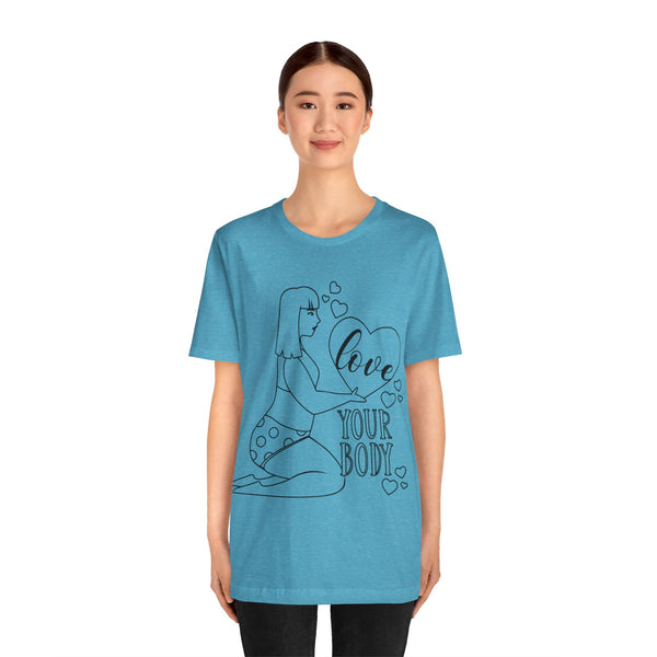 Body Positive Plus Size Woman Jersey Short Sleeve Tee T-Shirt