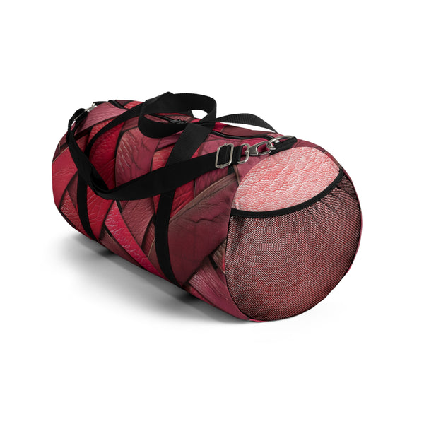 Pink Plat Faux Leather Women's' Duffel Gym Bag
