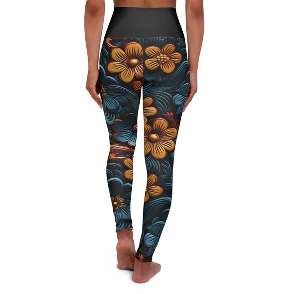 Flowers High Waisted Yoga Leggings