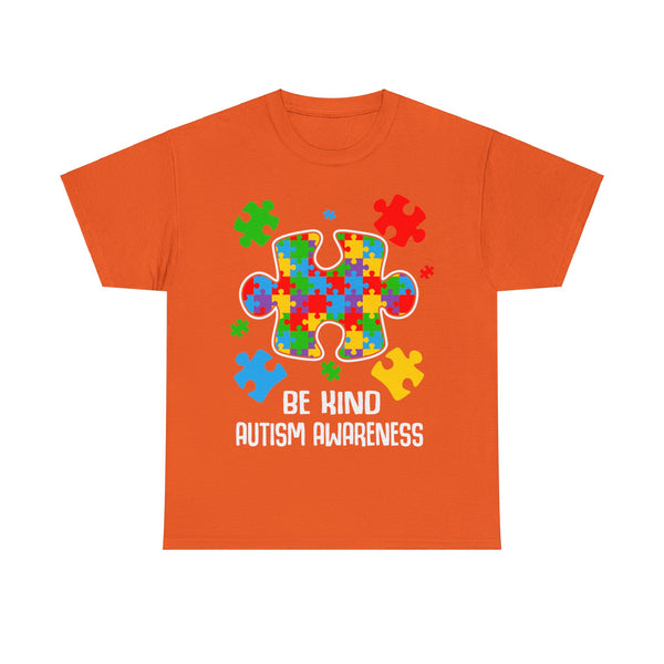 Autism Awareness "Be Kind" Plus Size Women Heavy Cotton Tee