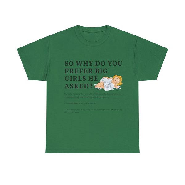 Why Big Girls Plus Size Women Heavy Cotton Tee