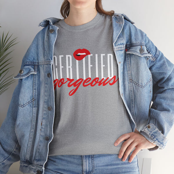Certified Gorgeous Plus Size Women Heavy Cotton Tee
