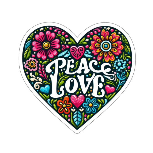 Peace & Love Kiss-Cut Stickers