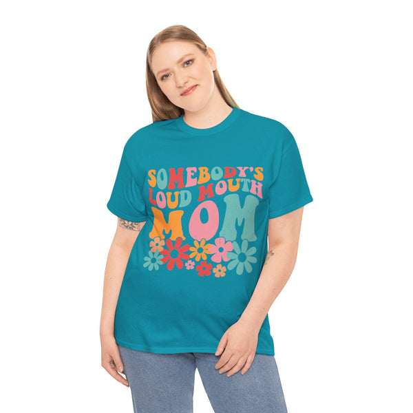 "Somebody Loud Mouth Mama" Plus Size Women Heavy Cotton Tee T-Shirt