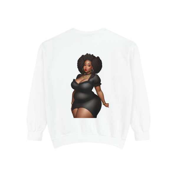 She Gives Pin UP Vibes Woman Garment-Dyed Sweatshirt