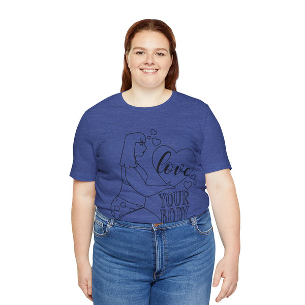 Body Positive Plus Size Woman Jersey Short Sleeve Tee T-Shirt